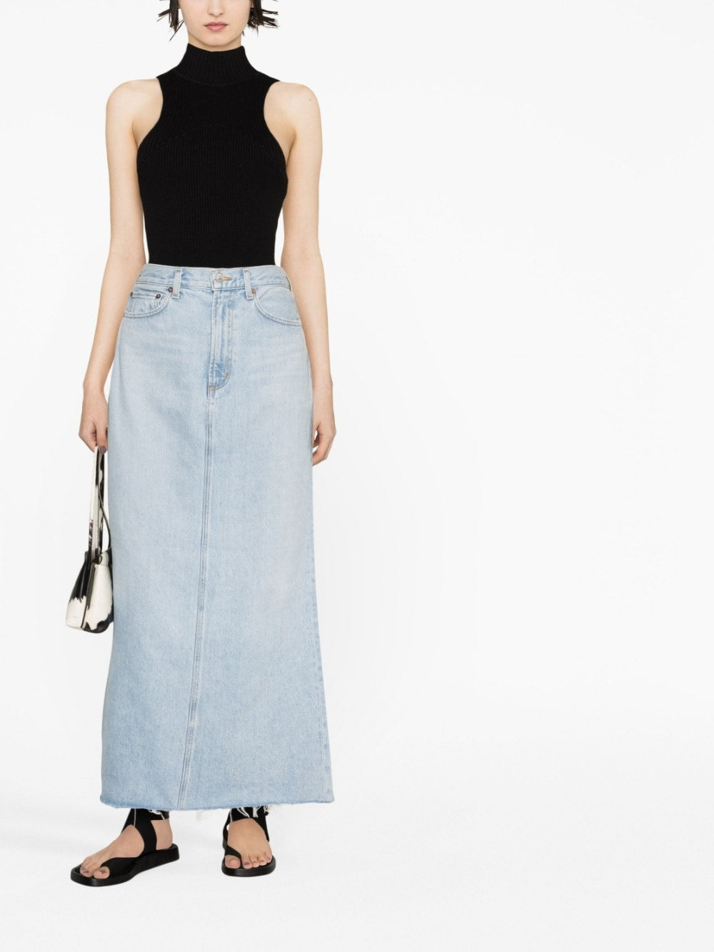 Agolde Pre Denim Maxi Skirt - Image 4
