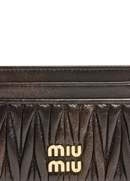MIU MIU Quilted aged nappa leather cardholder - Image 4