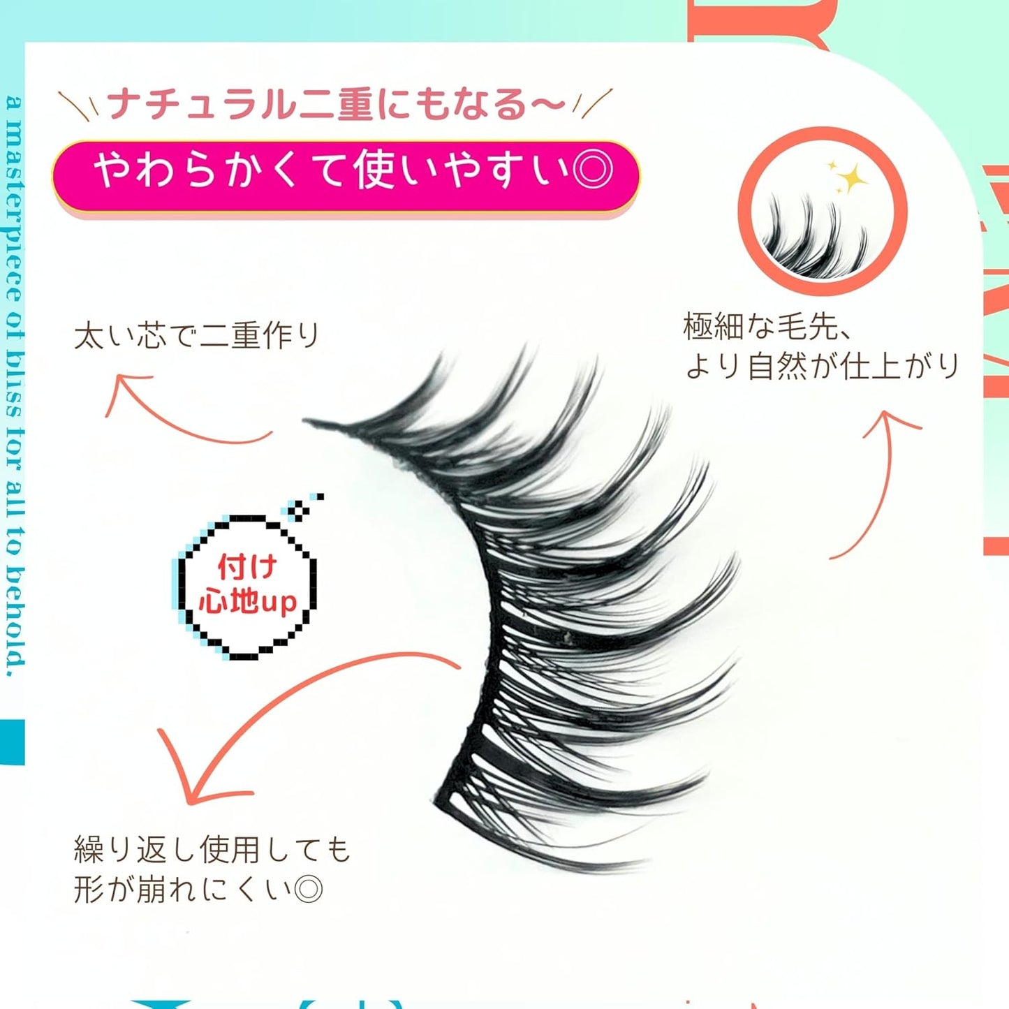 Sharp Style EASY EYELASH SERIES Popular False Eyelashes Quality Transparent Leads Soft Natural Reusable 5 Pairs (No.01 Manga)