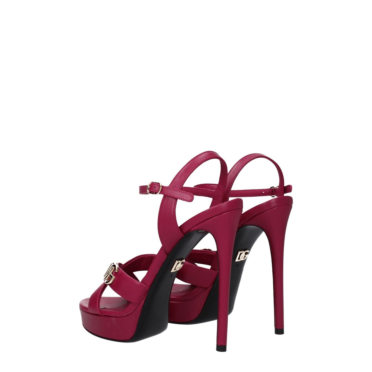 Dolce Gabbana Dolce&Gabbana Sandals Women Leather Fuxia/Hibiscus - Image 4