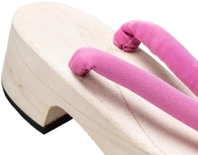Japanese Clogs, Slippers, Women's Clogs, White Wood, Thick Soles, Summer, Ladies, Yukata Geta, Japanese Clothes, Accessories, Multicolor, Easy to Wear, Rubber Included, Summer