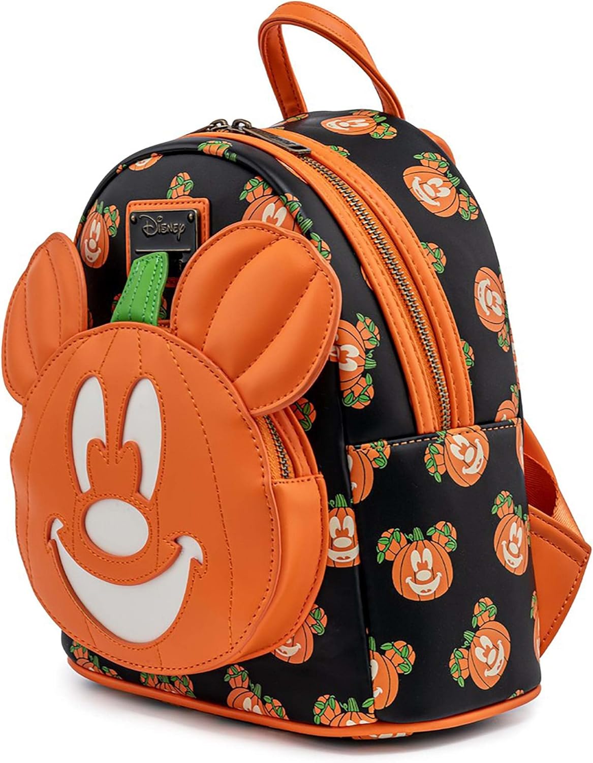 Loungefly Disney Mickey-O-Lantern - Bolso de hombro con correa doble para mujer