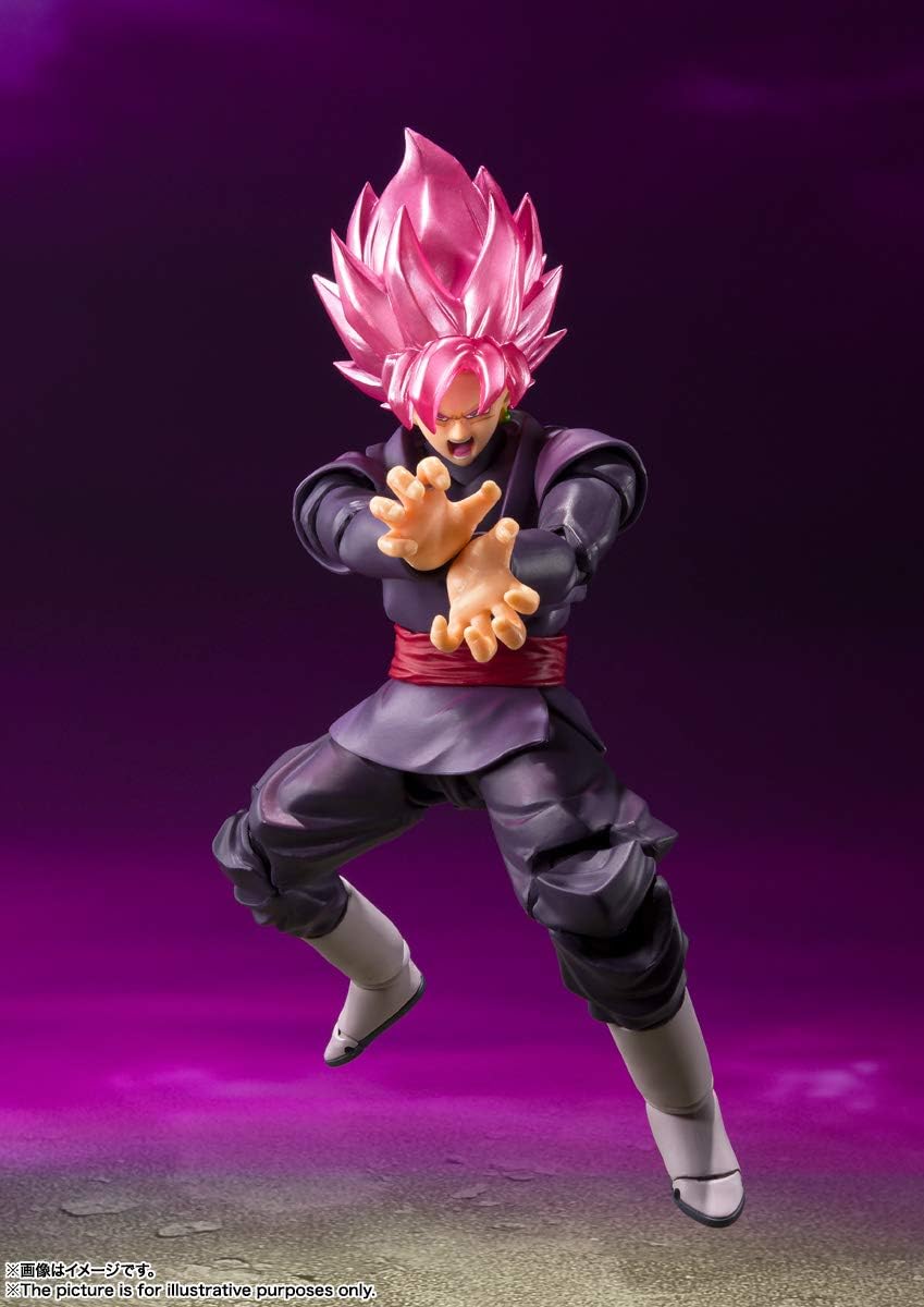 S.H. Figuarts Dragon Ball Series Goku Black - Super Saiyan Rosé - (Resale Version), Approx. 5.5 inches (140 mm), PVC & ABS Pre-painted Action Figure