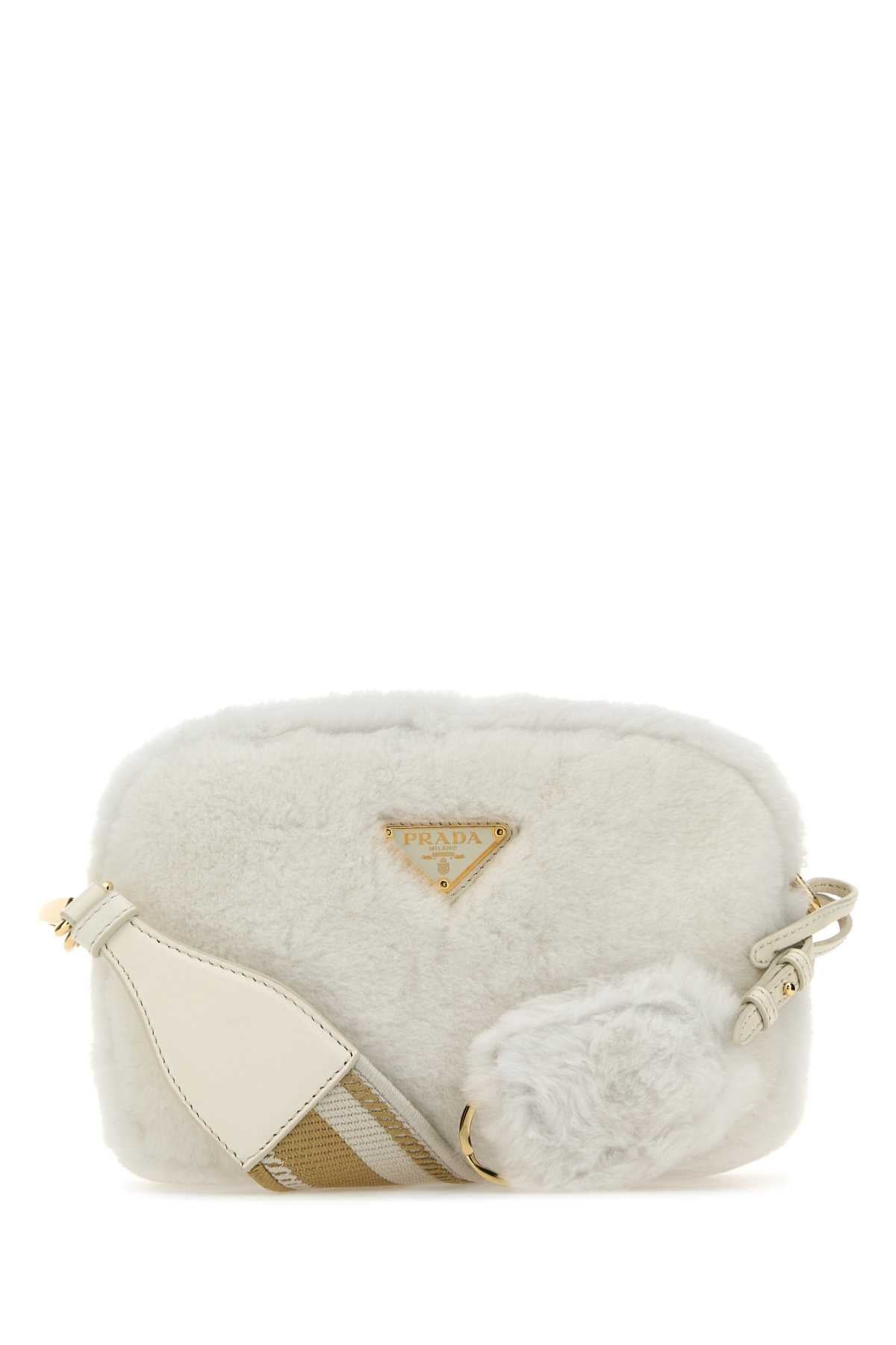 Prada プラダホワイトシャーリングクロスボディバッグ - Image 4