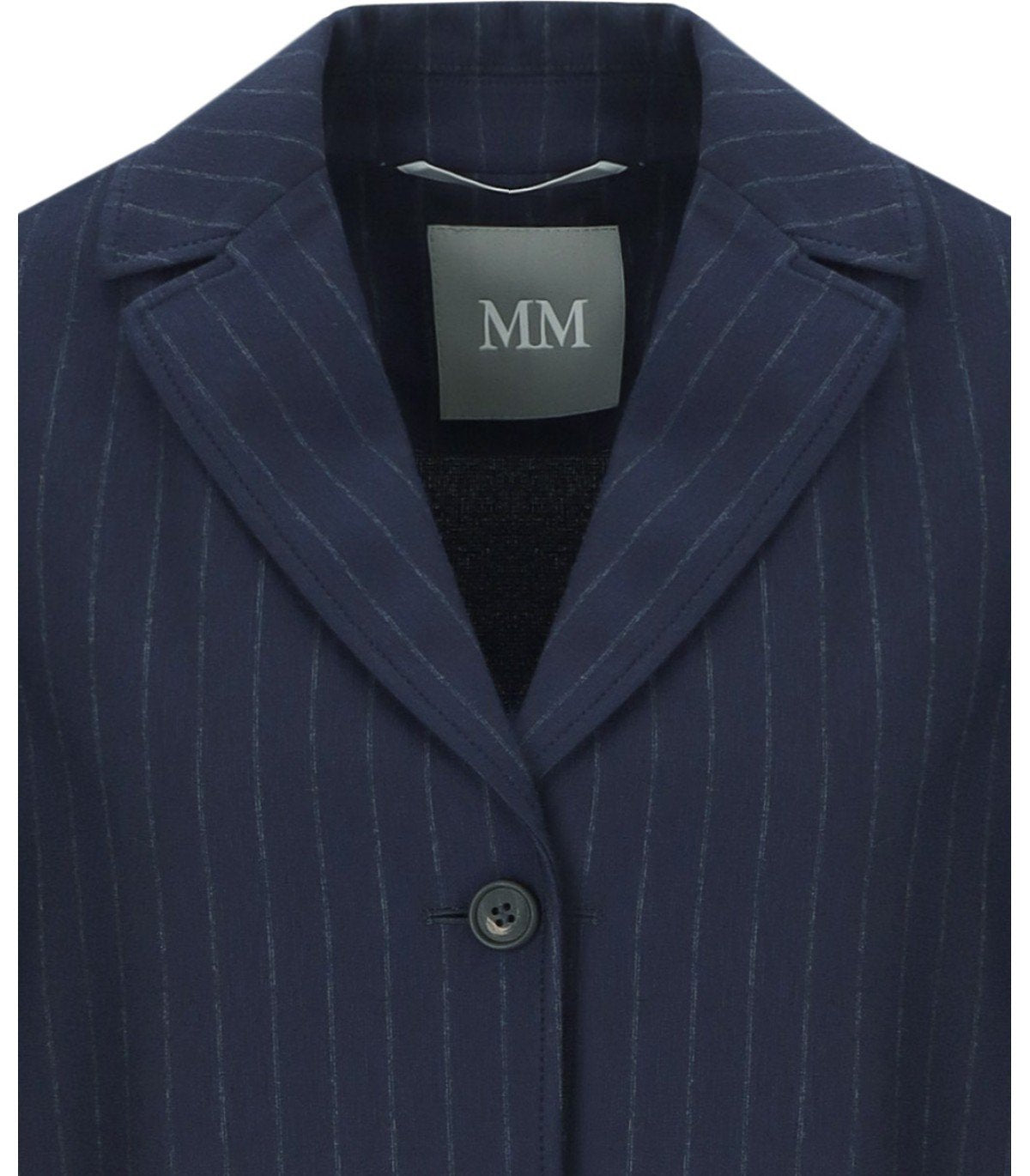 Max MM MAX MARA TODI NAVY BLUEシングル胸ブレザー - Image 4