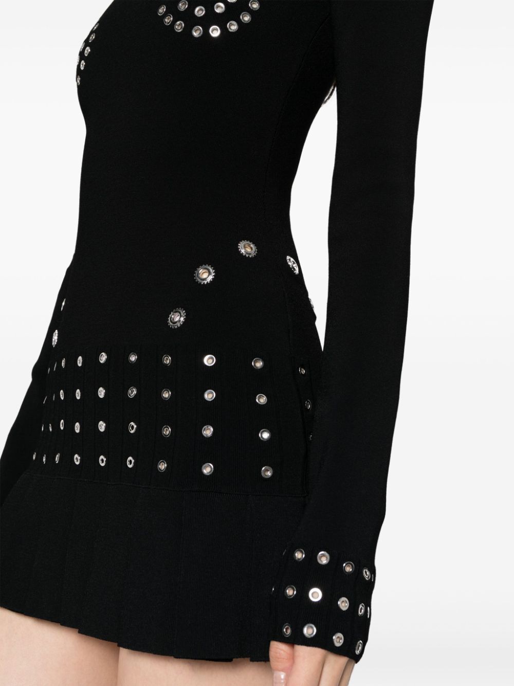 Off オフホワイトファッションプリーツビスコースミニドレス - Image 4
