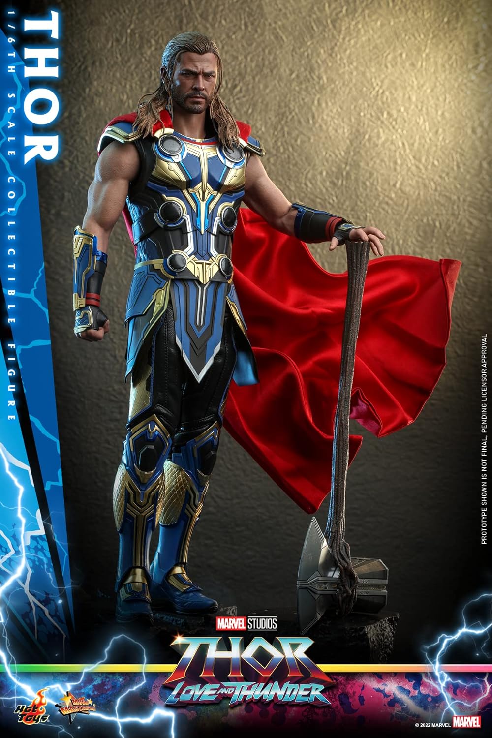 Movie Masterpiece Thor: Love & Thor 1/6 Scale Figure, Blue, Approximately 12.6 inches (32 cm) Tall