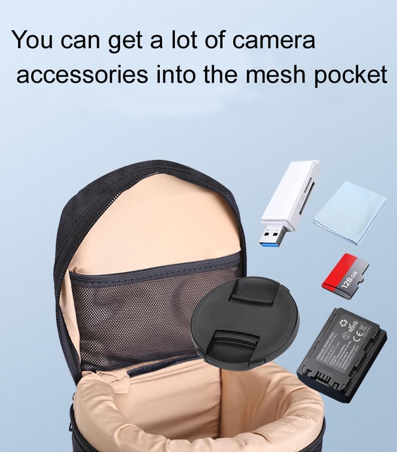 Nicama LB2 Deluxe Waterproof Camera Lens Pouch Case for Canon RF800 70-200mm 100-400 28-300 Nikon AF-S200-500 70-200 80-200 80-400 300 Sigma 150-500 150-60 Tamron SP15 0-600 70-200