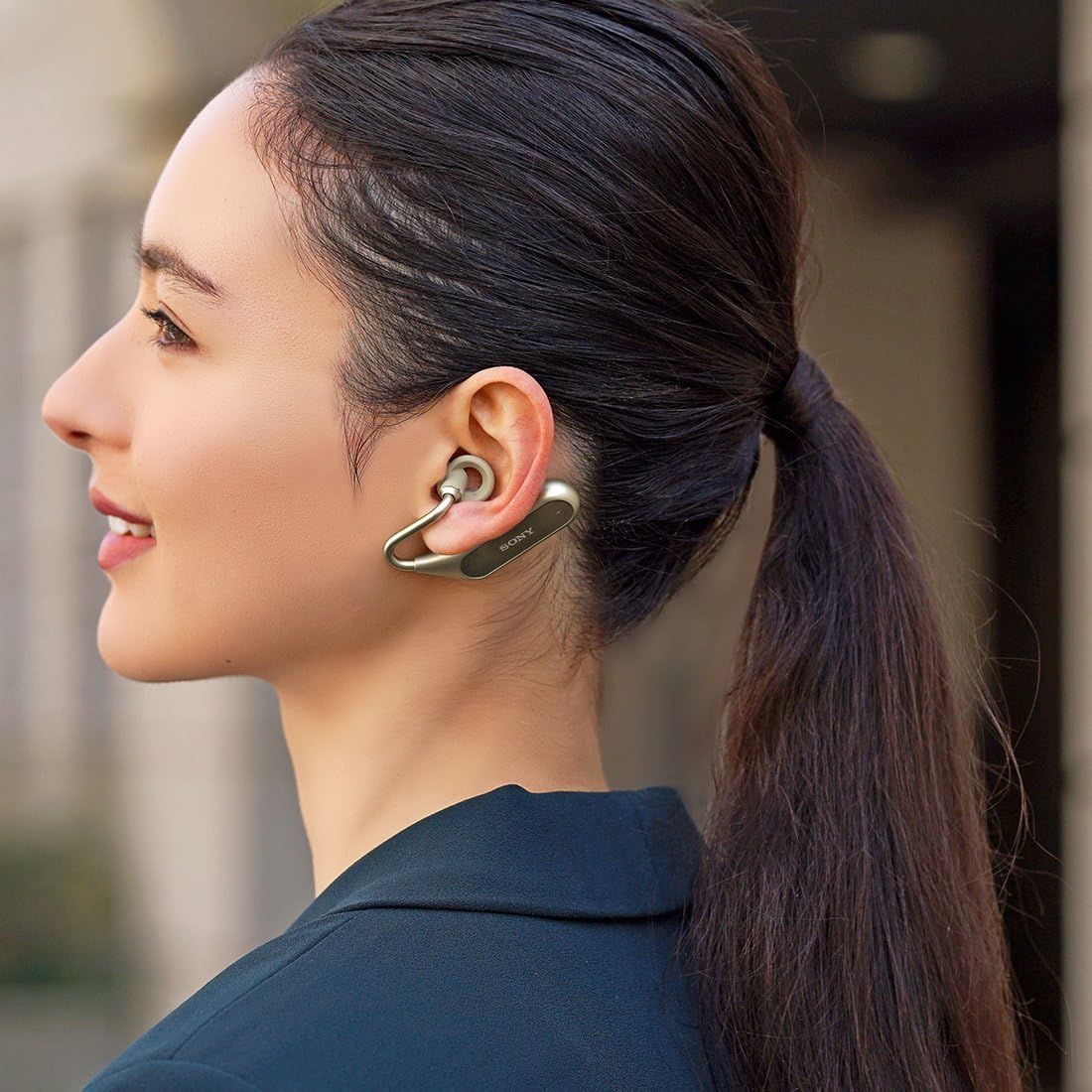 ソニー 完全ワイヤレスイヤホン Xperia Ear Duo XEA20JP : オープンイヤー ボイスアシスタント機能 クアッドビームフォーミングマイク搭載 2018年モデル ゴールド XEA20JP N