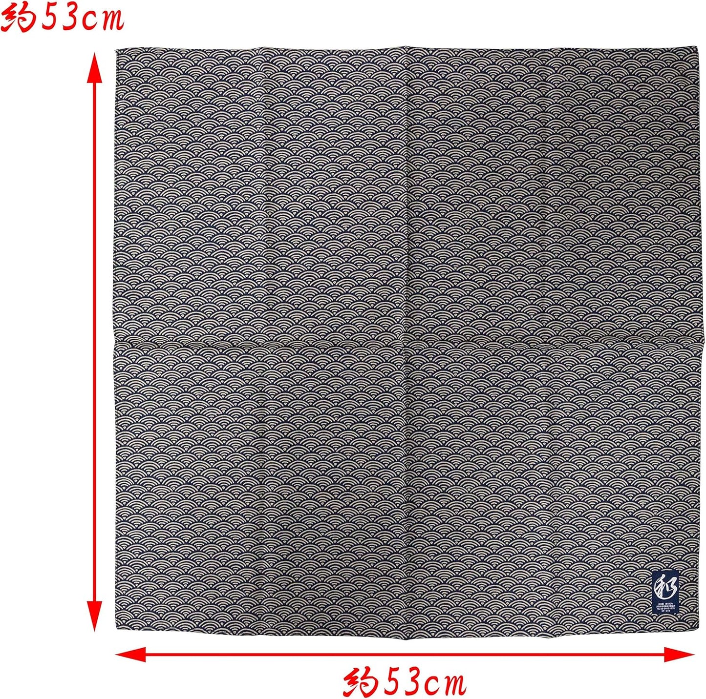 Men's Made in Japan Japanese Handkerchief 100% Cotton Approx. 20.9 x 20.9 inches (53 x 53 cm), Japanese Pattern (A. Simple Pattern, Set of 4)