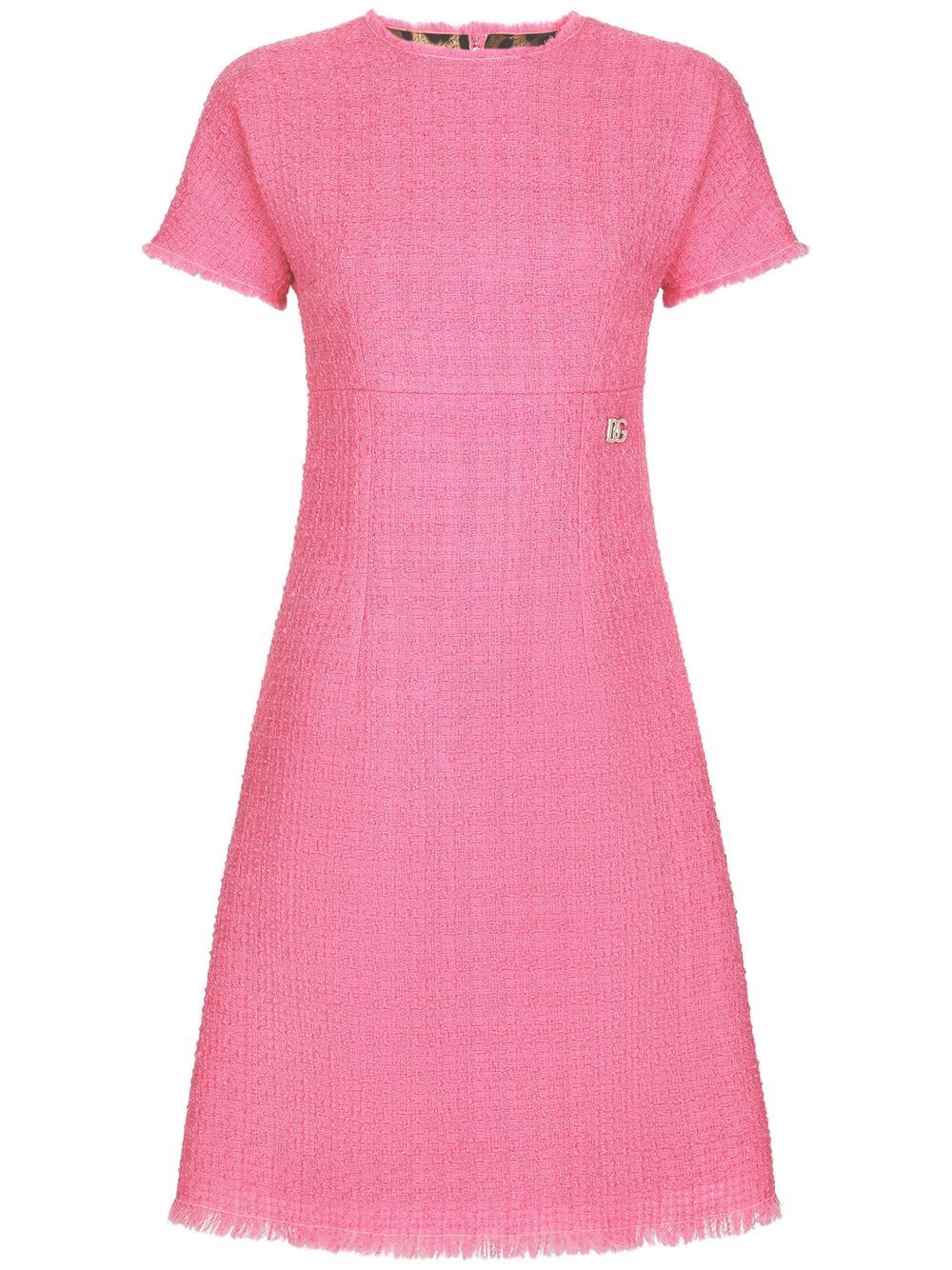 Dolce Gabbana DGロゴ付きのDolce&Gabbana Rachel Tweedドレス - Image 4