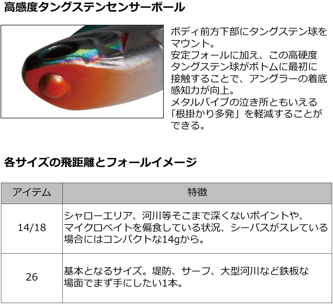 DAIWA Iron Plate Vibration, Mozzan, Real Steel, 0.5 oz (14 g), 0.6 oz (18 g), 0.9 oz (26 g)