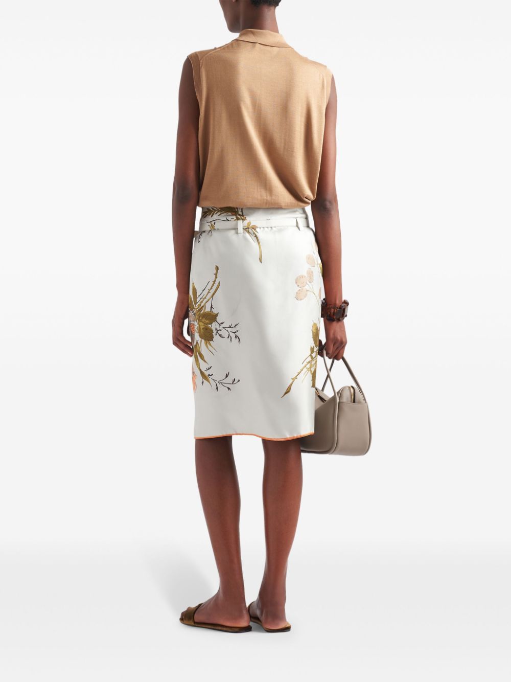 Prada プラダシルクツイルプリントスカート - Image 4