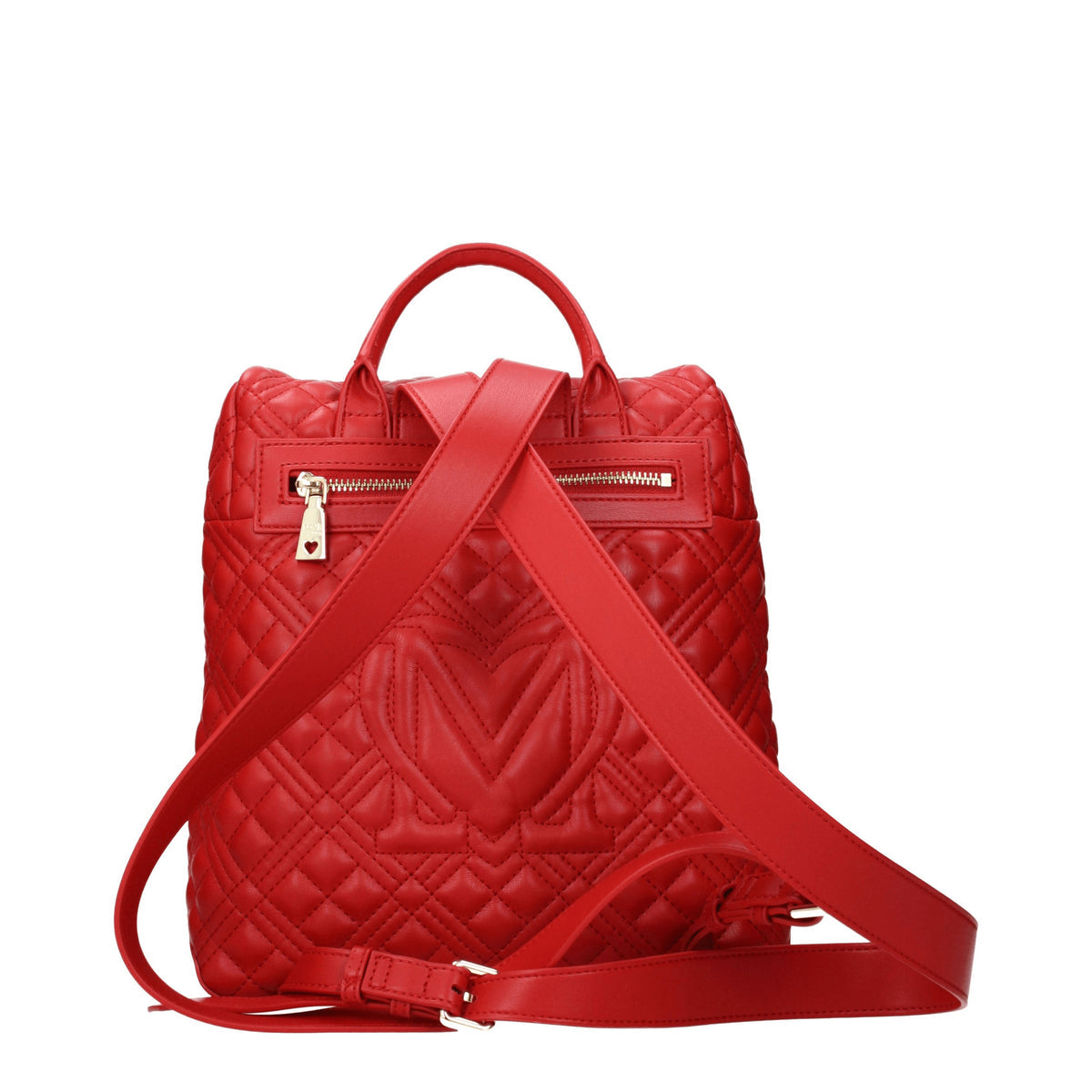 Moschino モスキーノのバックパックとベビーバッグの女性ポリウレタン赤/口紅が大好きです - Image 4