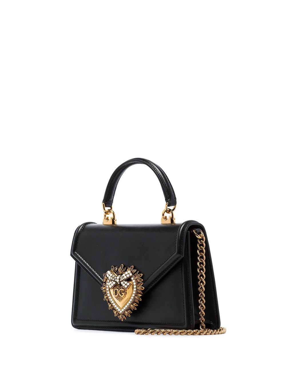 Dolce Gabbana ドルチェとガッバーナの献身小さな革のハンドバッグ - Image 4