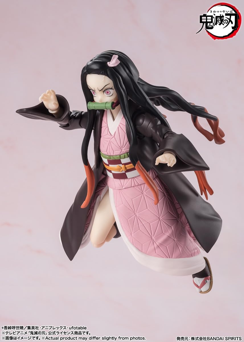 S.H. Figuarts Demon no Blade Nezuko Kamado 5.1 inches (130 mm), PVC & ABS Pre-painted Action Figure