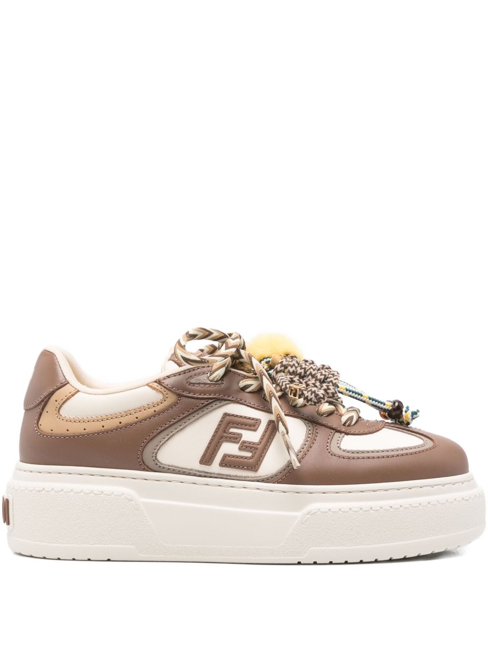 Fendi フェンディフェンディマッチチャーム装飾スニーカー - Image 4