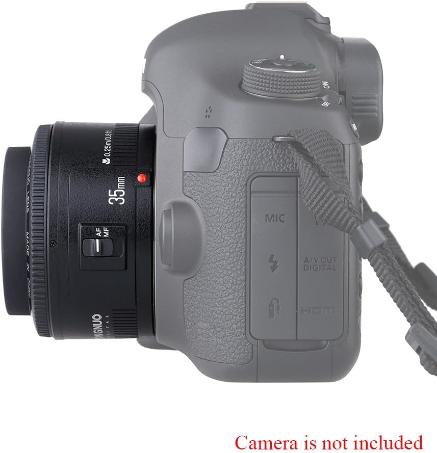 YONGNUO YN35mm F2 Lens 1:2 AF/MF Wide Angle Fixed/Prime Autofocus Lens for Canon EF Mount EOS Cameras