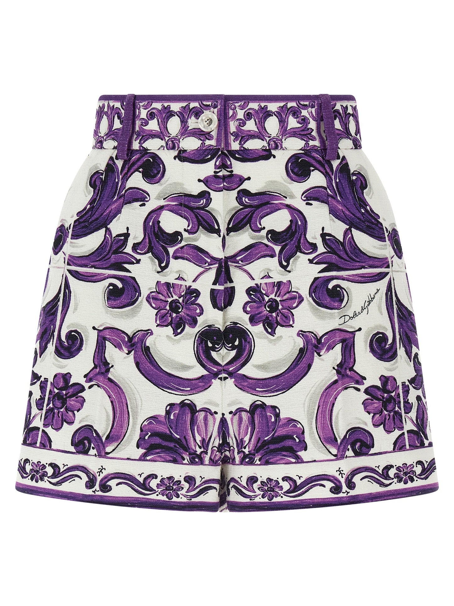 Dolce Gabbana Dolce&Gabbana 'Maiolica'プリントバミューダショーツ - Image 4