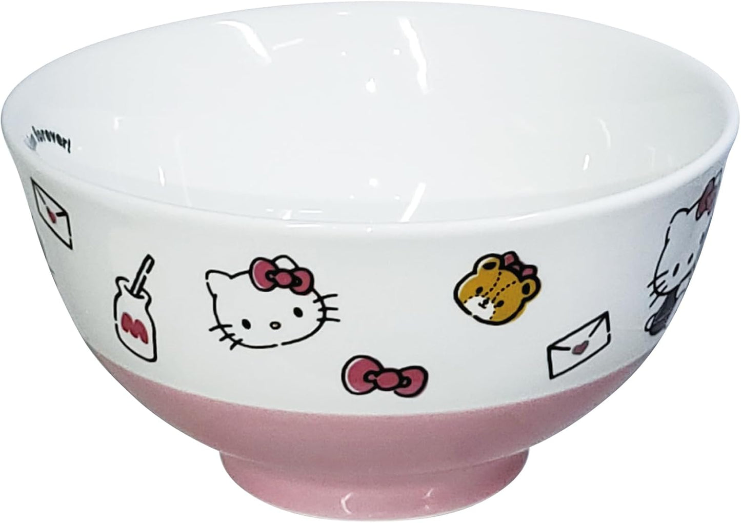 Sanrio Hello Kitty Rice Bowl, Fluffy Pink, Kitty-chan, Pink, Sanrio Goods, Tableware