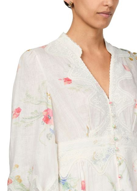 ZIMMERMANN Lucky lace plunge midi dress - Image 4