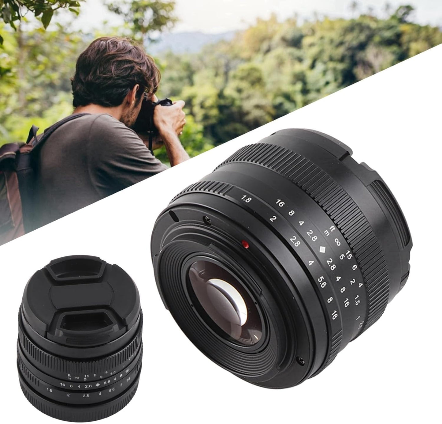 50mm F1.8 Large Diameter for EOSM Lens for Canon EOSM / M2 / M3 / M5 / M6 / M6 II / M10 / M100 / M200 / M50 Cameras