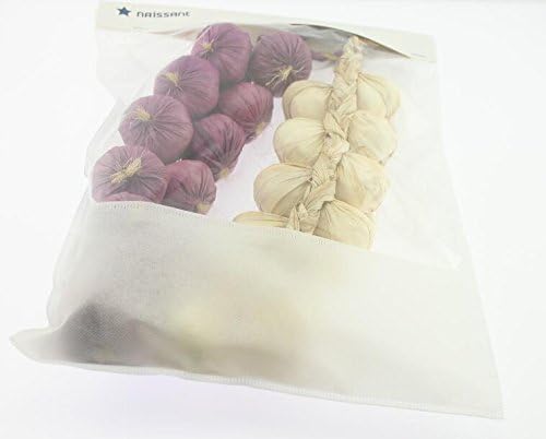 naissant 縄 吊るし にんにく 大蒜 食品サンプル 食品模型 2本セット イタリアン 店舗 用品 (白色紫色各1個)