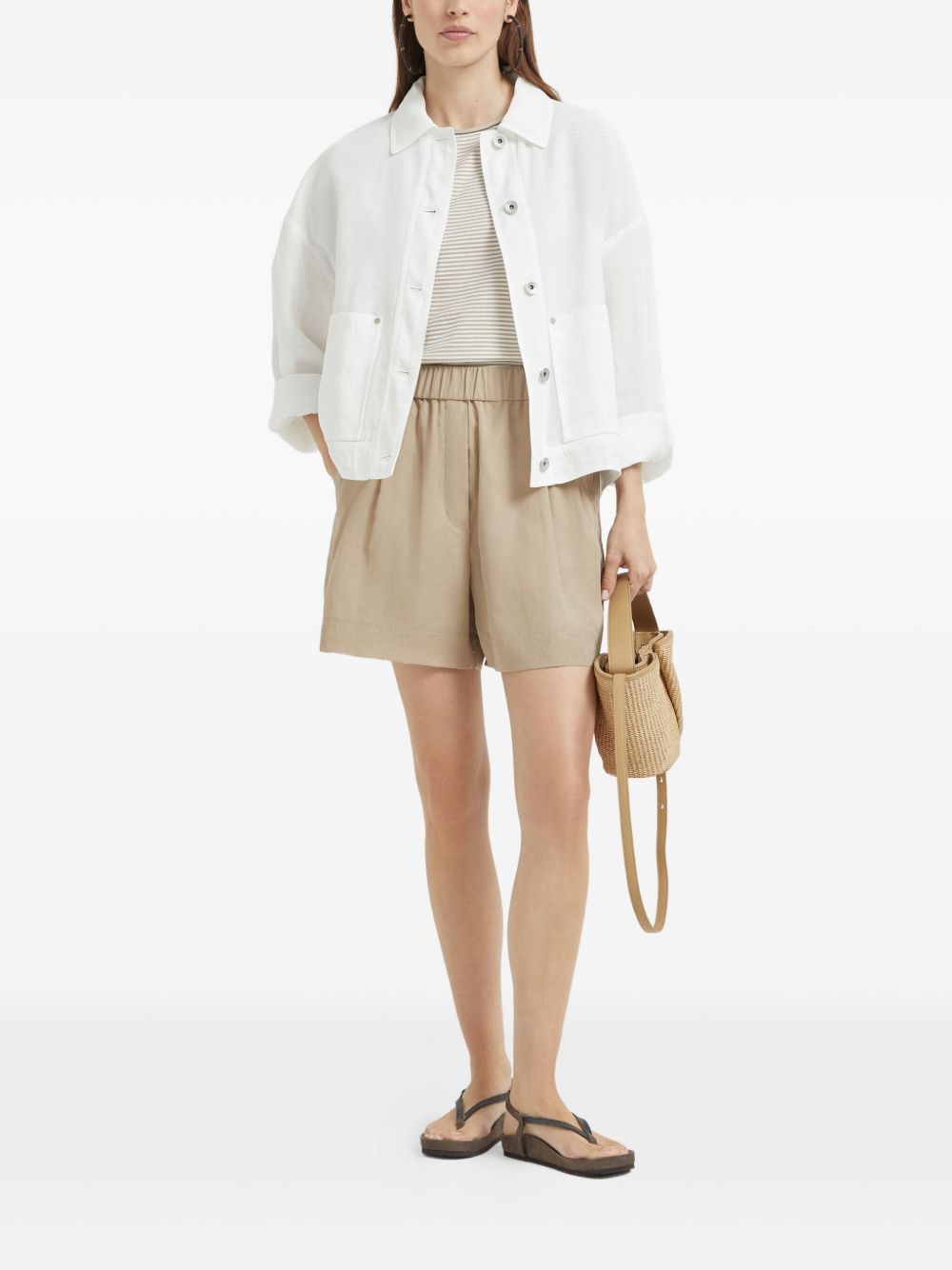 Brunello Cucinelli Cotton Jersey Tシャツが光沢のあるディテール付き - Image 4