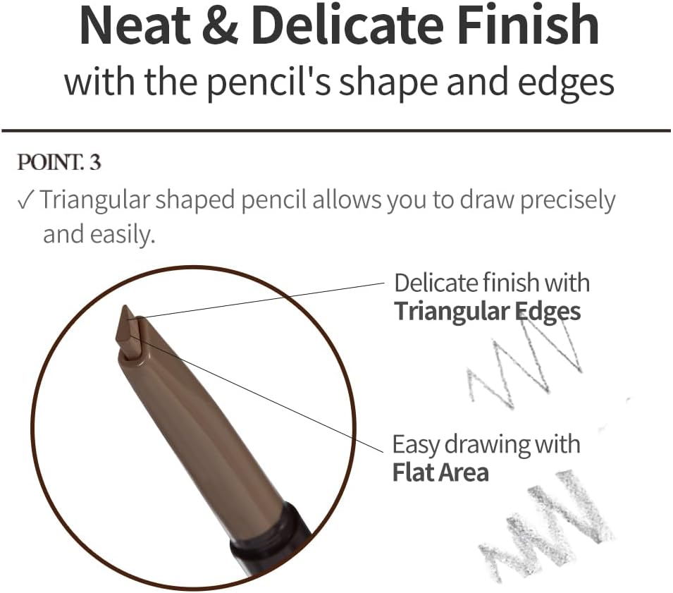 Etude Official Drawing Eyebrow Pencil, Gray Brown, 1 ct