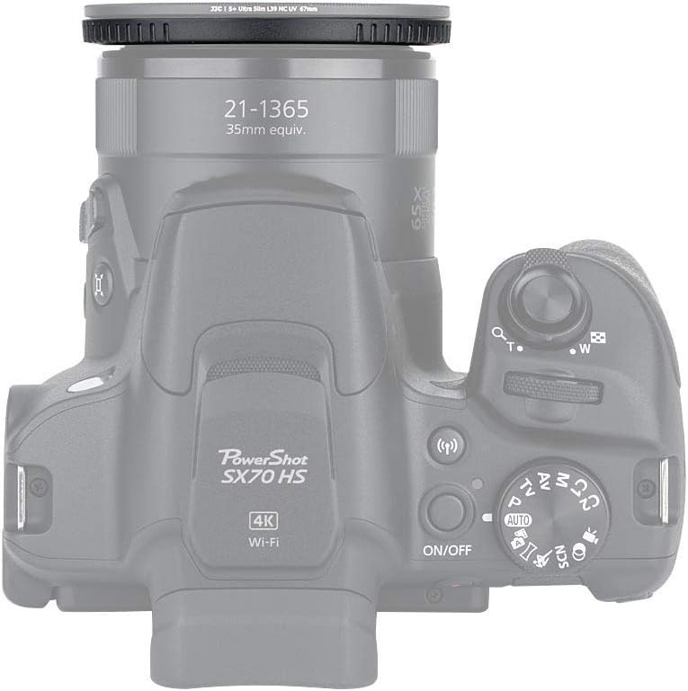フィルターアダプター JJC レンズリングアダプター Canon PowerShot SX540 SX530 HS SX520 HS SX70 HS SX60 HS SX50 HS SX40 HS SX30 SX20 SX10 SX1 Canon FA-DC67A アダプターリングの代替品