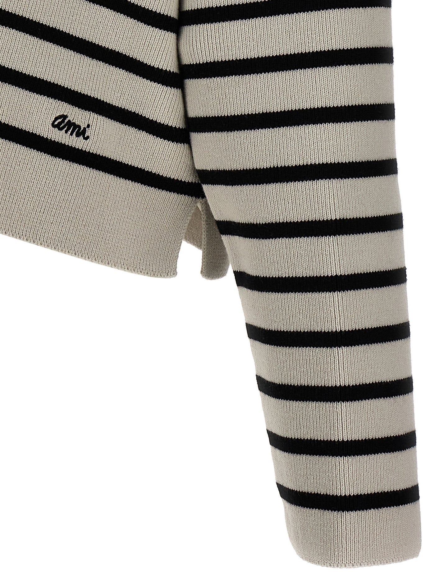 Ami Paris Striped Polo Seater - Image 4