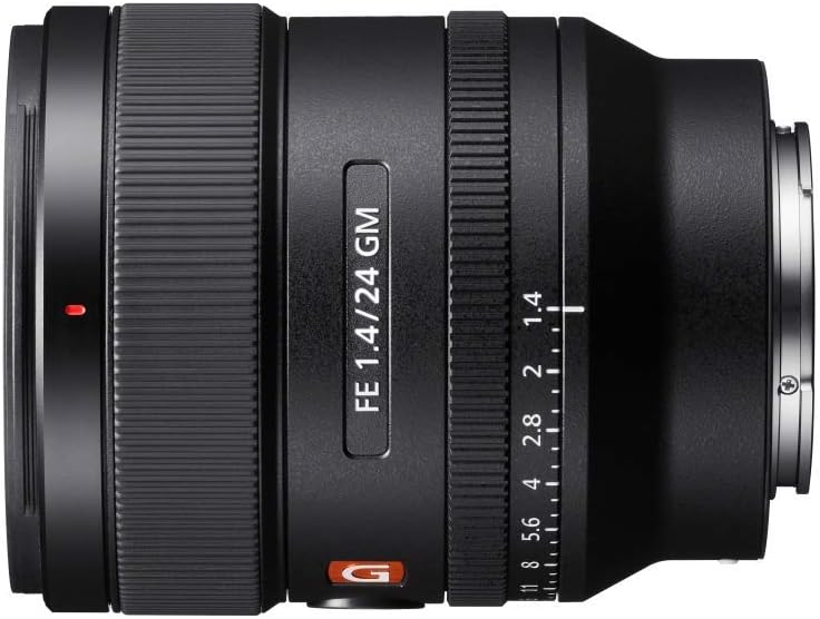 Sony E-Mount FE 24mm F1.4 GM Full Frame Wide Angle Prime Lens (SEL24F14GM), Black (Renewed)