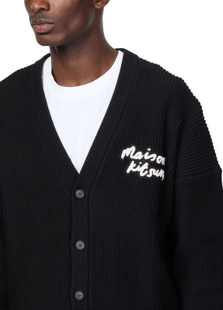 MAISON KITSUNE ハンドライティング コンフォート リブ編み カーディガン - Image 4