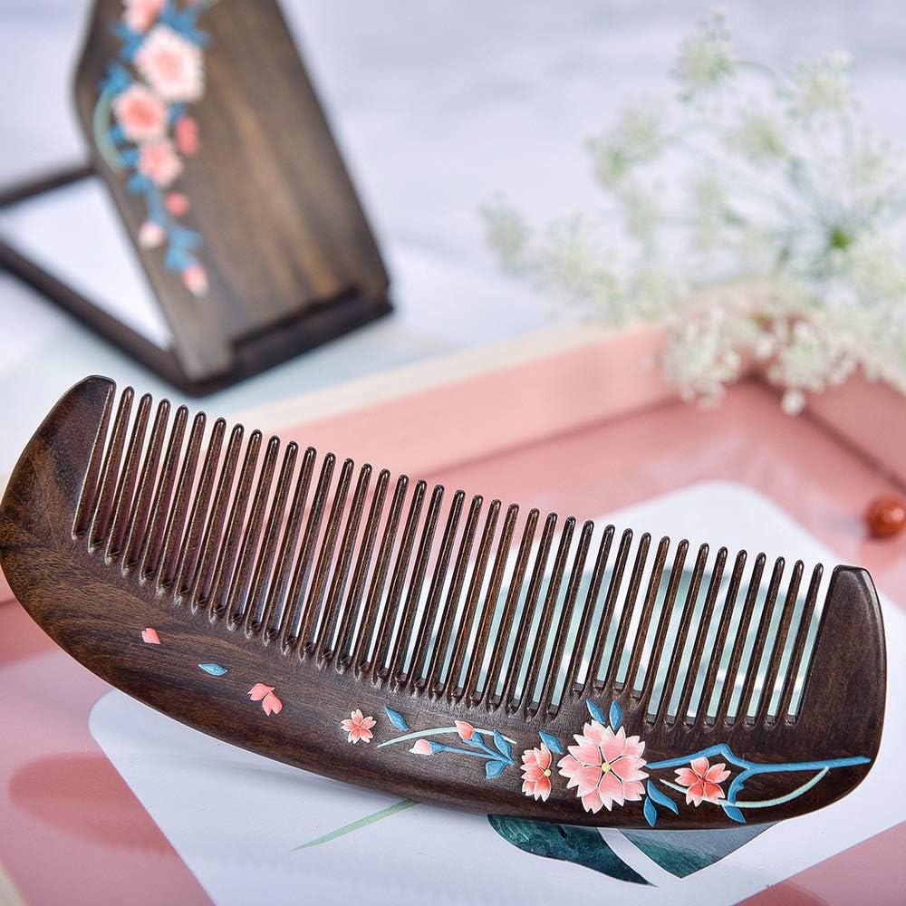 TAN MUJIANG Wooden Comb, Like Cherry Blossoms