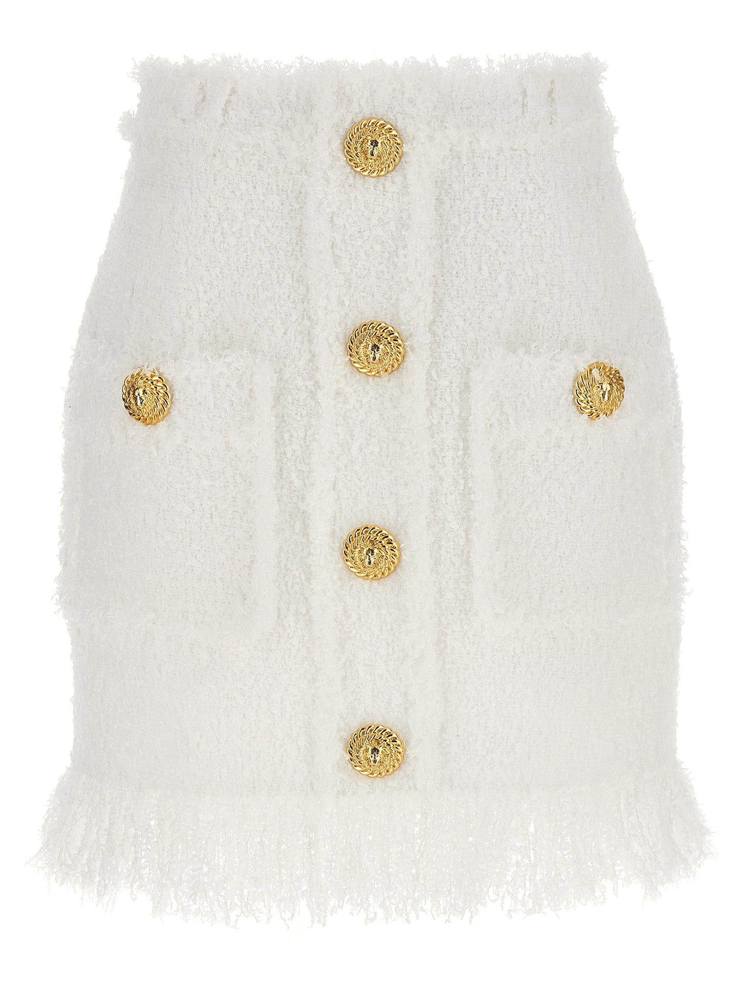 Balmain バルメインボタンツイードスカート - Image 4