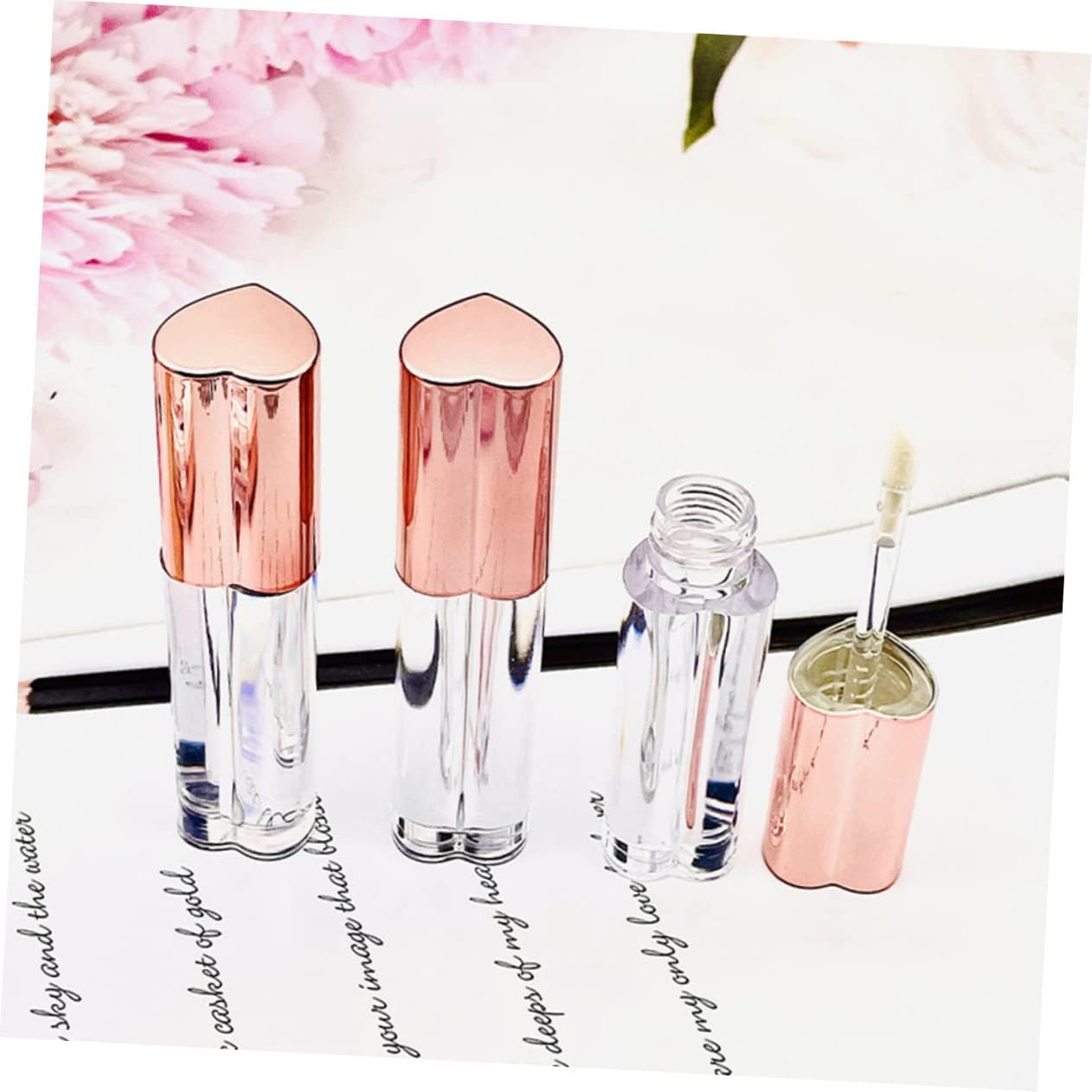 Beaupretty 4pcs Lip Gloss Empty Bottle Mini Lip Gloss Tube Lipstick Mini Lip Balm Lip Gloss Container Empty Clear Lipstick Lip Balm Tube Lipstick Tube Lipstick