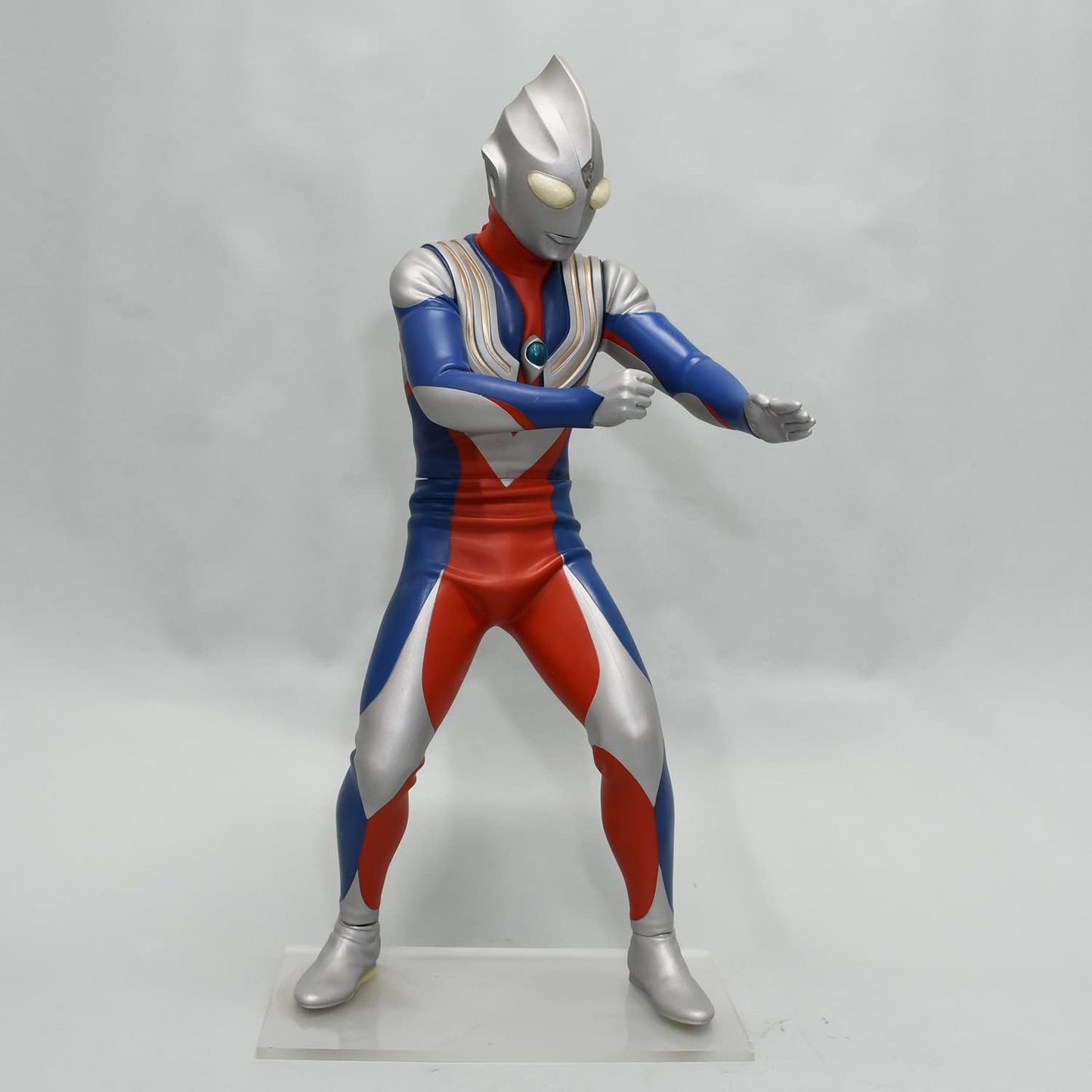 Ultraman Tiga 4571587310586 Mega Soft Vinyl Kit, Reprint Edition, Non-scale, Total Height Approx. 15.7 inches (40 cm), Soft Vinyl, Unpainted, Assembly Kit, Red