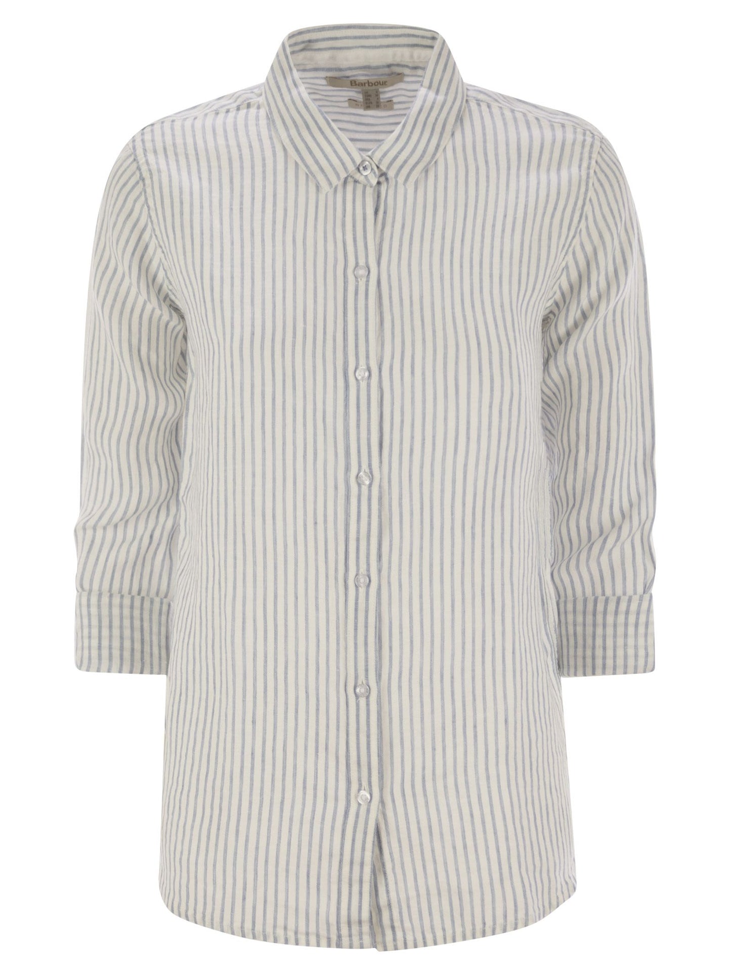 Barbour バーバーマリンリネンストライプシャツ - Image 4