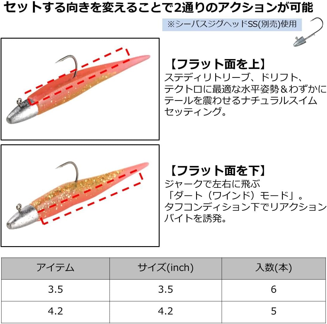 ダイワ(DAIWA) シーバス ワインド ワーム モアザン ミドルアッパー ルアー