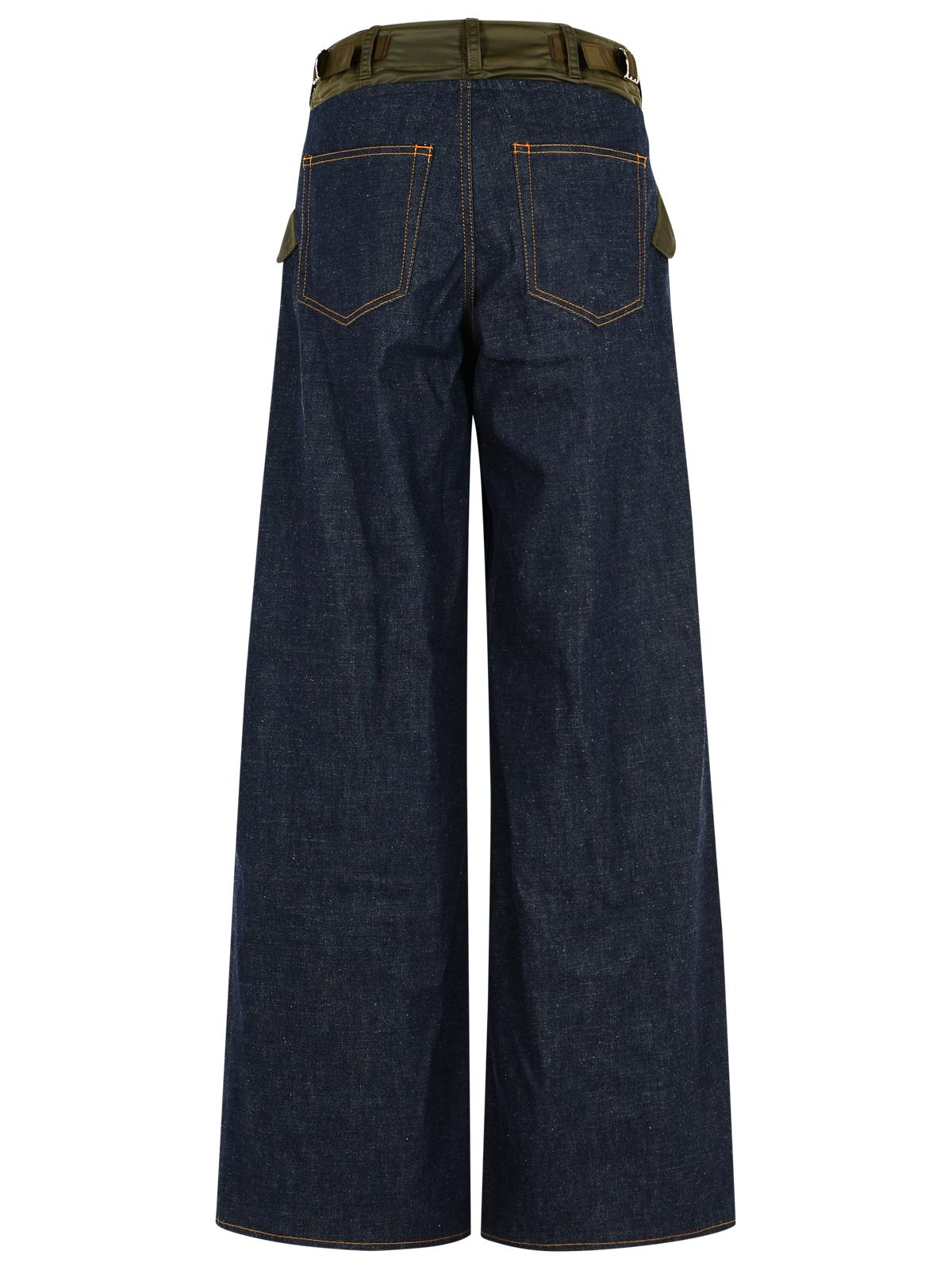 Sacai Sacai Blue Cotton Jeans - Image 4