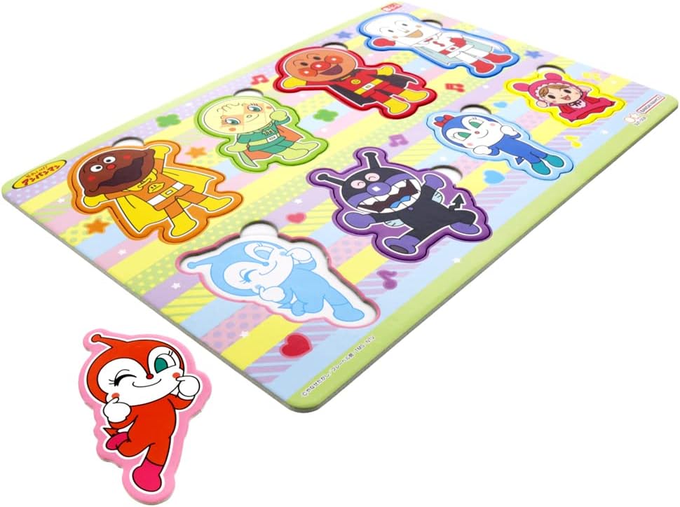 Sunstar Stationery Happy Roppie Puzzle 8 Pieces Friends Let's Go! Anpanman 6850010A