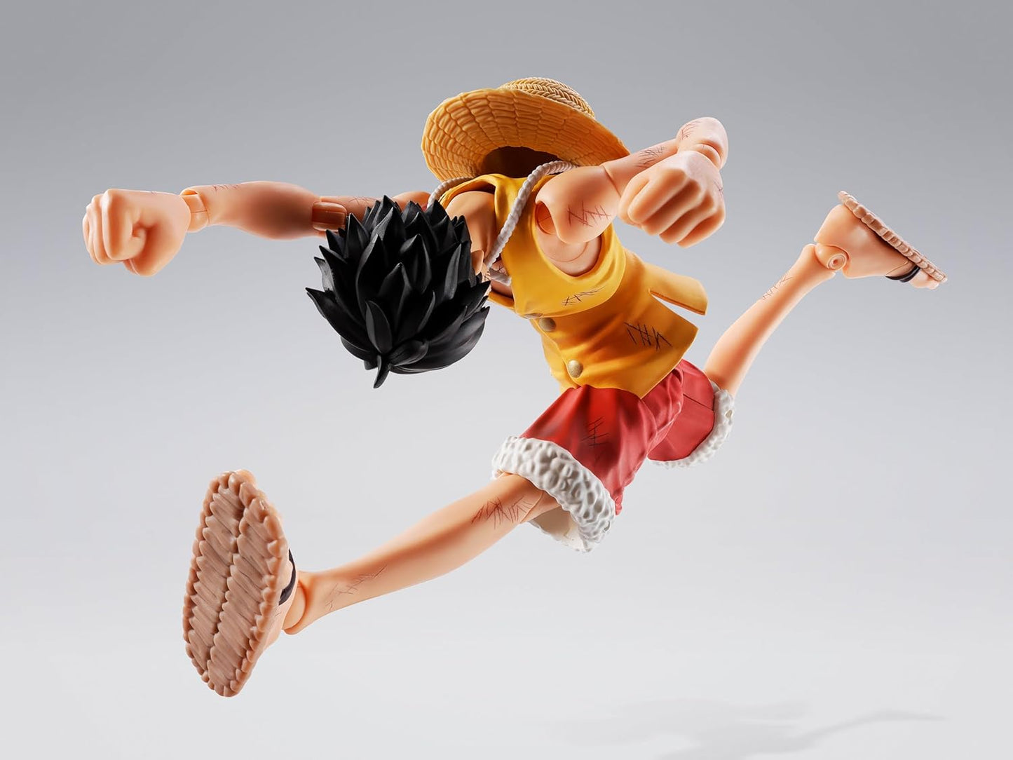 Tamashi Nations S.H. Figuarts One Piece Monkey D. Luffy Marinford Final Battle, Approx. 5.7 inches (145 mm), PVC & ABS Pre-Painted Action Figure