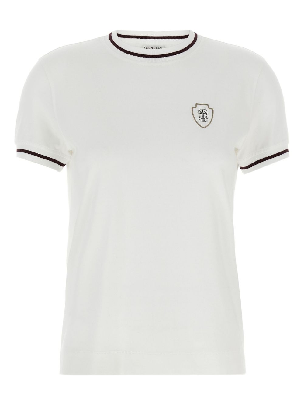 Brunello CucinelliロゴコットンTシャツ - Image 4