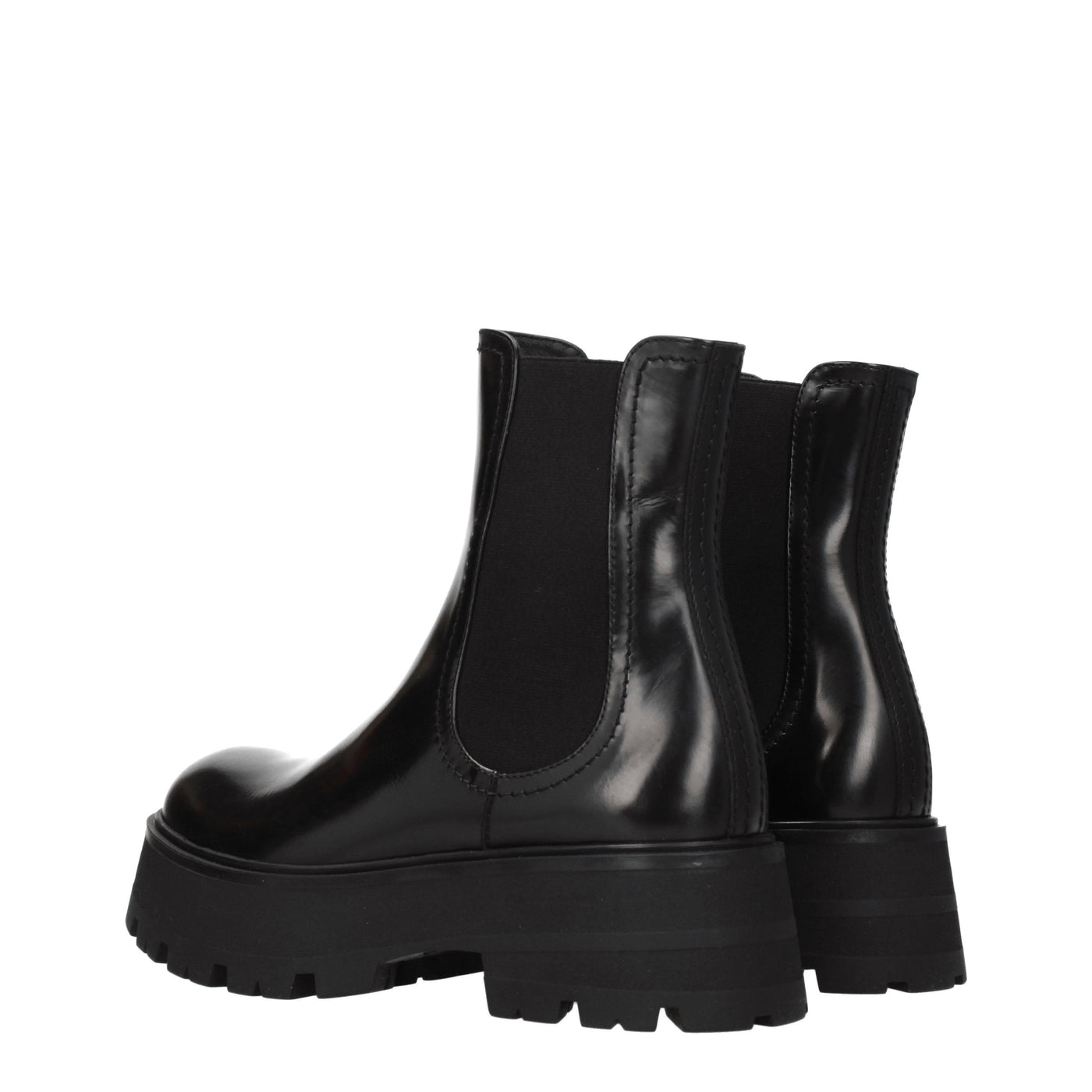 Alexander McQueen アレクサンダー・マックイーンの女性 'S 革のブーツブラック/ブラック - Image 4