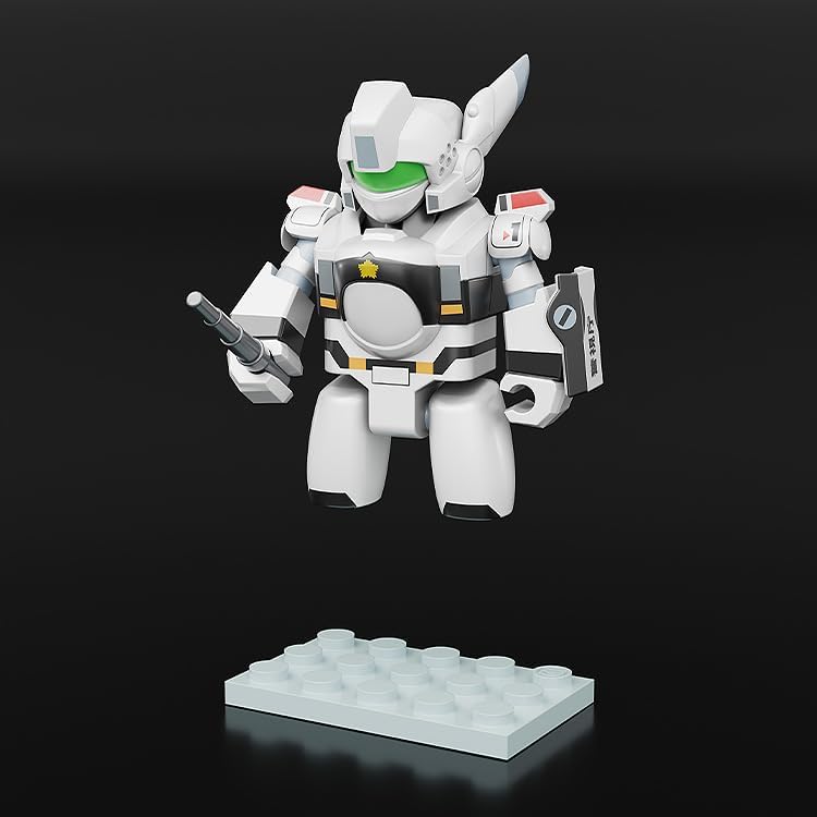 Good Smile Company Mobile Police Patlabor Brickroid AV-98 Ingram No. 1 Plastic Painted Action Figure, Non-scale, Includes Exclusive Stand, Total Height Approx. 2.0 inches (50 mm)