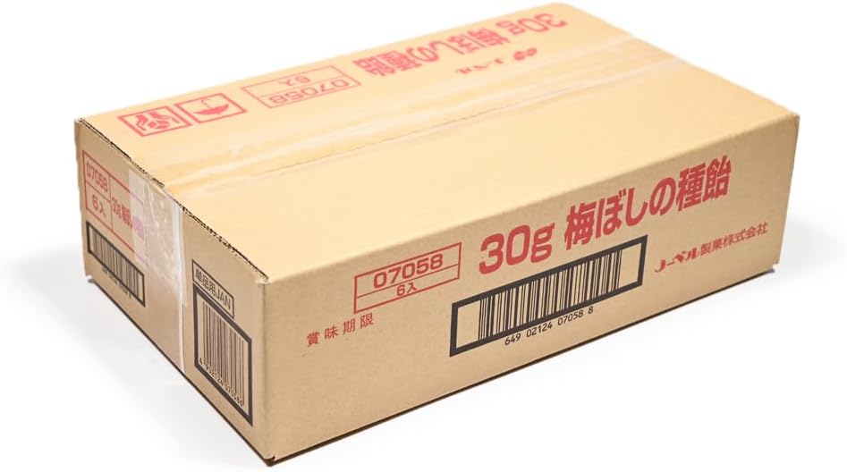 Nobel Seika Umeboshi Seed Candy 1.1 oz (30 g) x 6 Packs