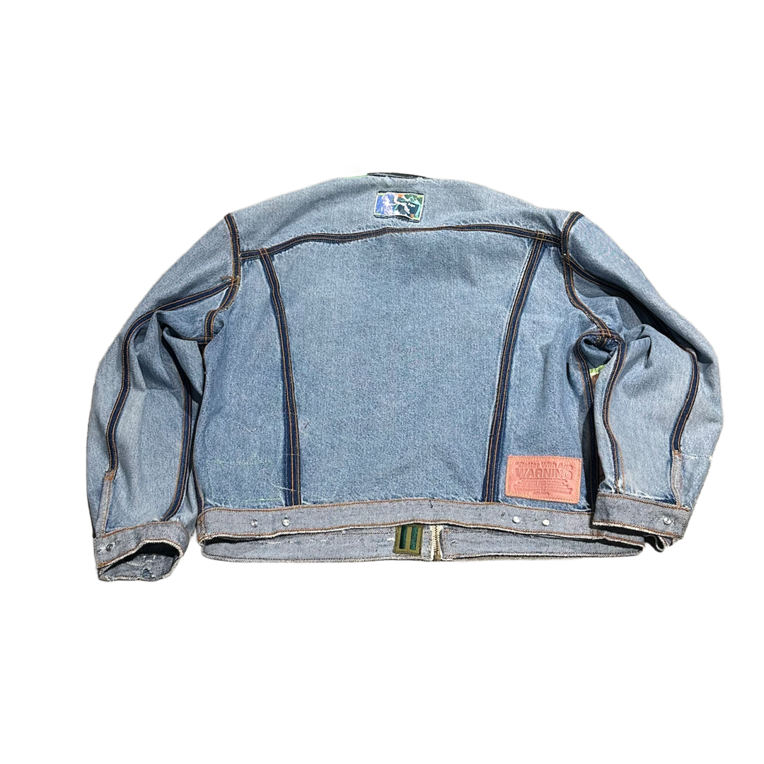 BETTER WITH AGE 'BLUE' BROGUE RECONSTRUCTED REVERSIBLE JACKET
