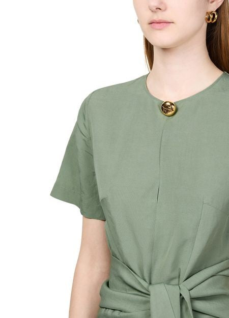 LOEWE Pebble dress in viscose and linen - Image 4