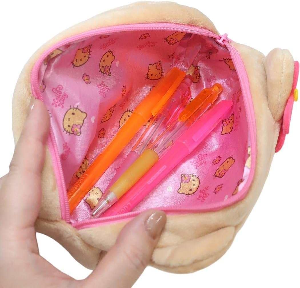 Tees Factory T'S Factory Pen Pouch Sanrio Plush Face Pen Pouch Hello Kitty Hayake