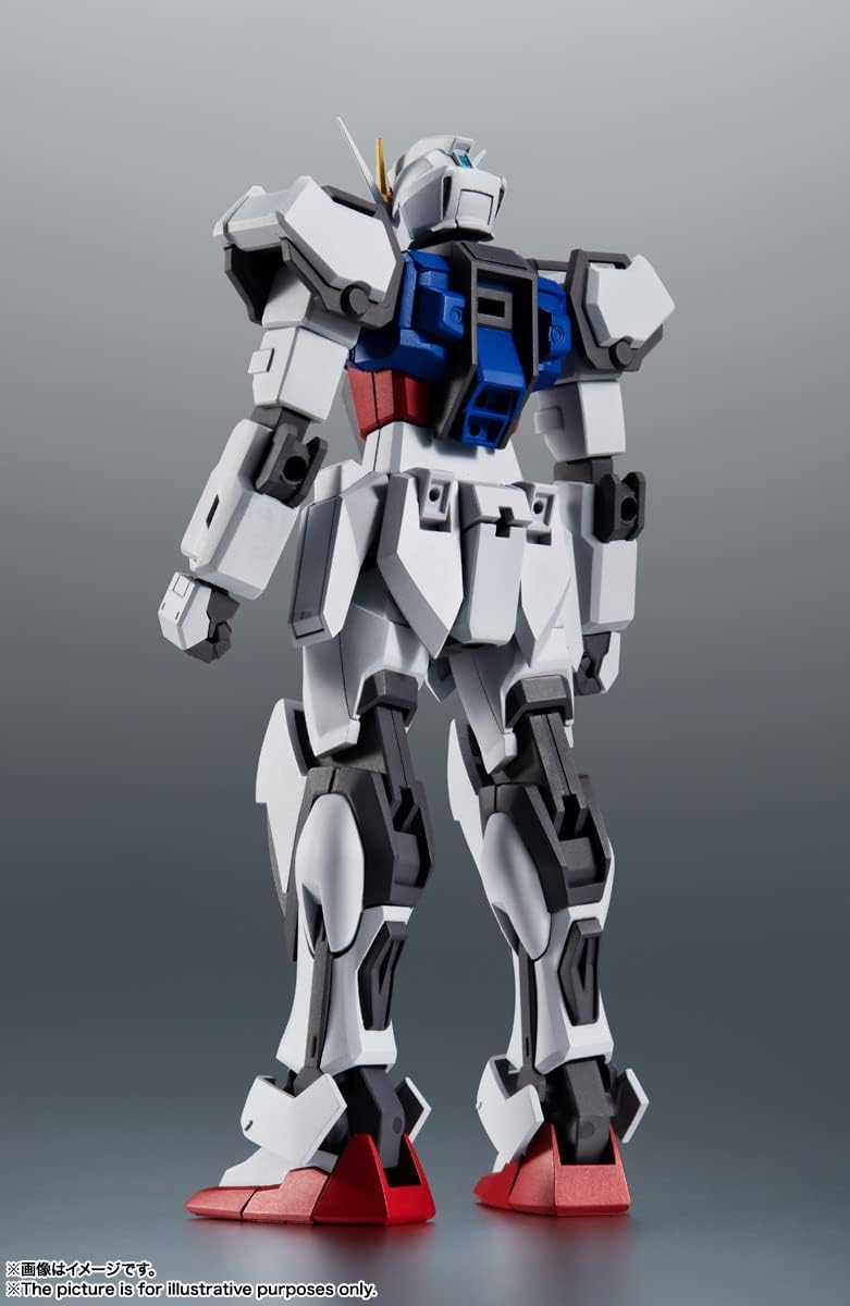 Robot Spirits Mobile Suit Gundam SEED GAT-X105 Strike Gundam Ver. A.N.I.M.E. (Resale Version), Approx. 4.9 inches (125 mm), PVC & ABS Pre-painted Action Figure